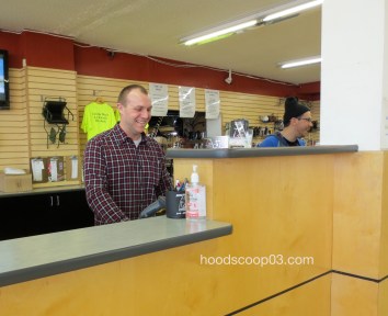 Tim's great smile, ready to greet a customer!